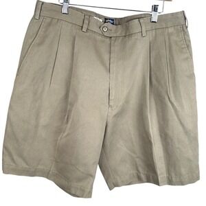 Callaway Golf Pro-Spin Khaki Pleated Shorts Mens 36 Pima Cotton Nordstrom Tan